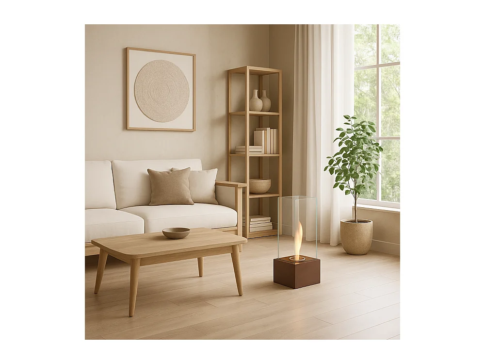 Glow,  Caminetto al bioetanolo (25cm X 25cm H. 65cm)| Duzzle