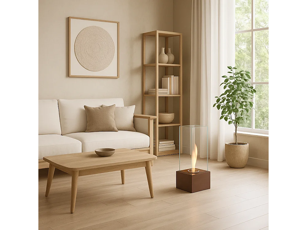 Glow,  Caminetto al bioetanolo (25cm X 25cm H. 65cm)