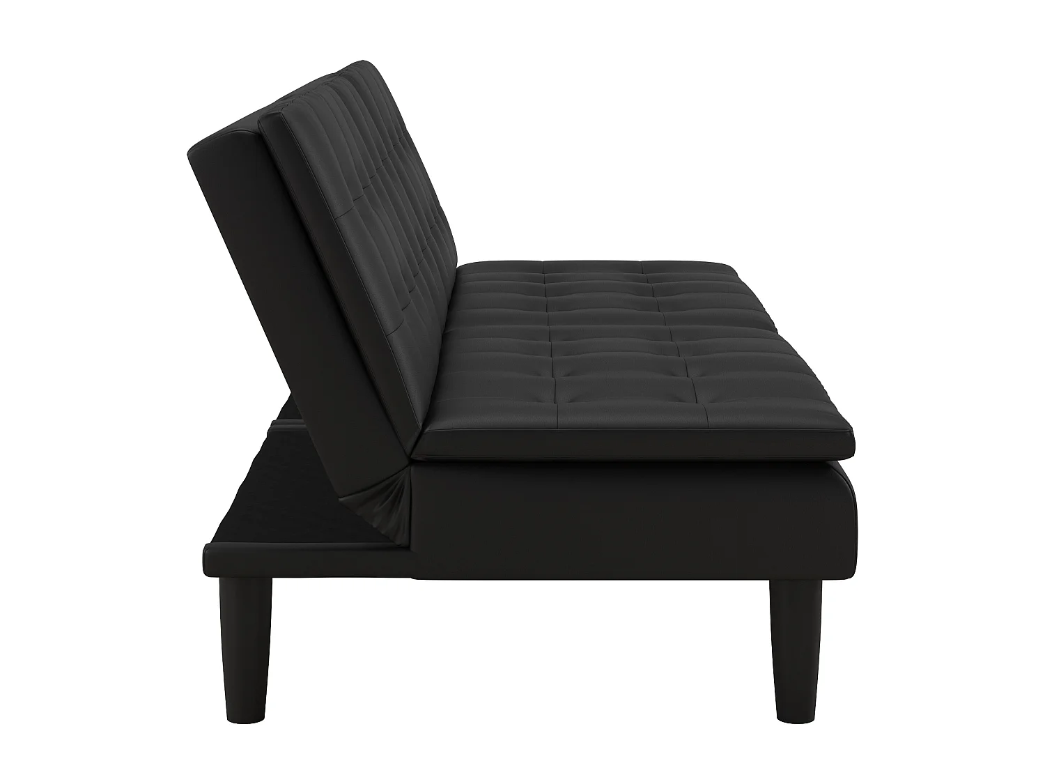 Maine | Divano letto 3 posti in PU nero