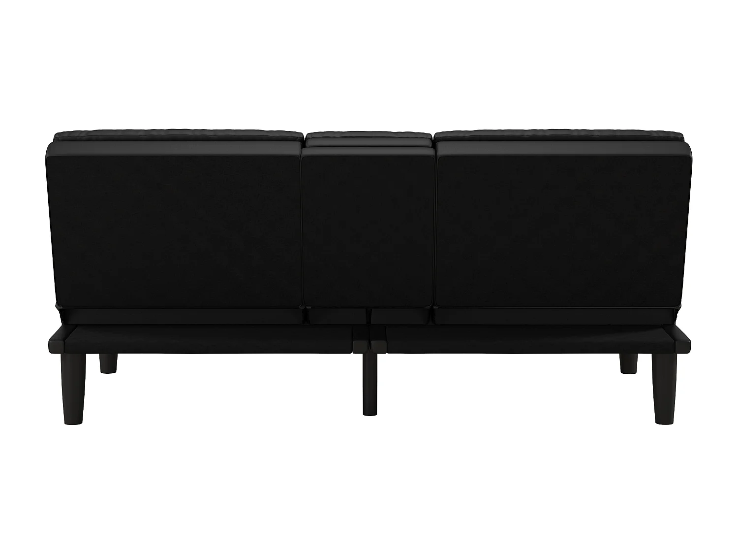 Maine | Divano letto 3 posti in PU nero