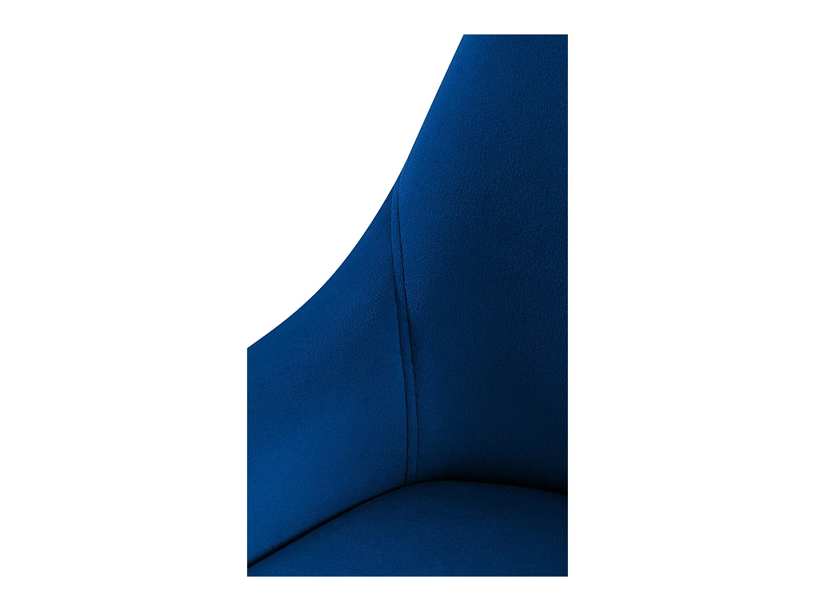 Lot de 2  chaise salle à manger - Velours - Bleu foncé - Elmira