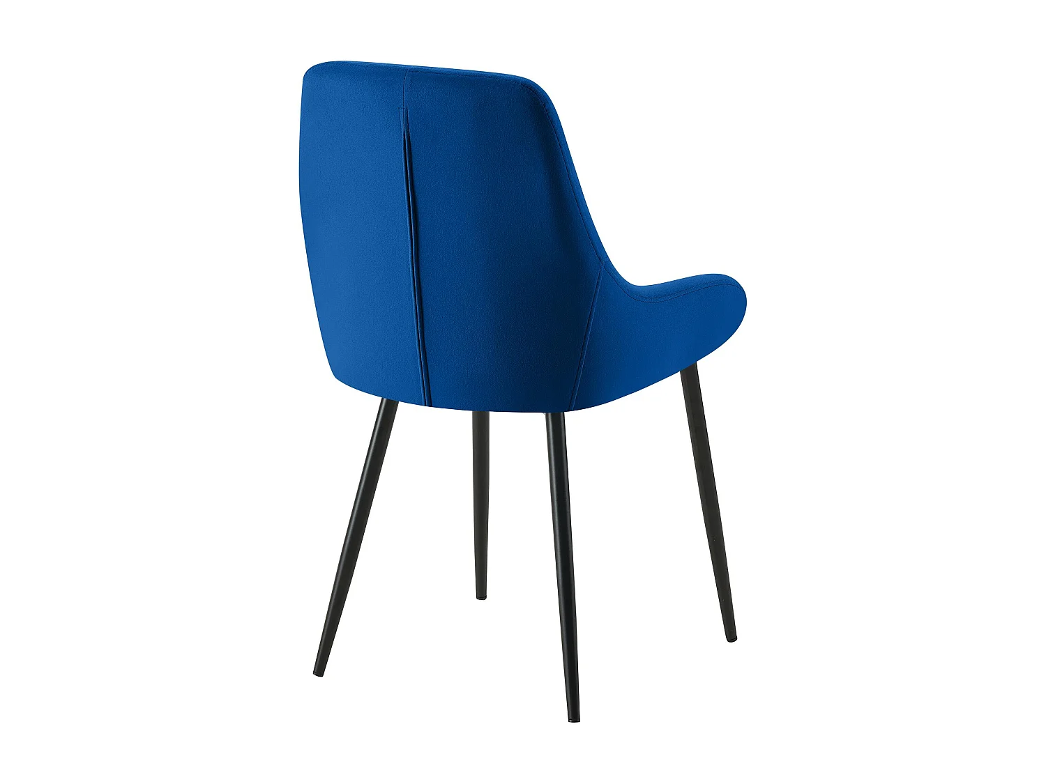 Lot de 2  chaise salle à manger - Velours - Bleu foncé - Elmira