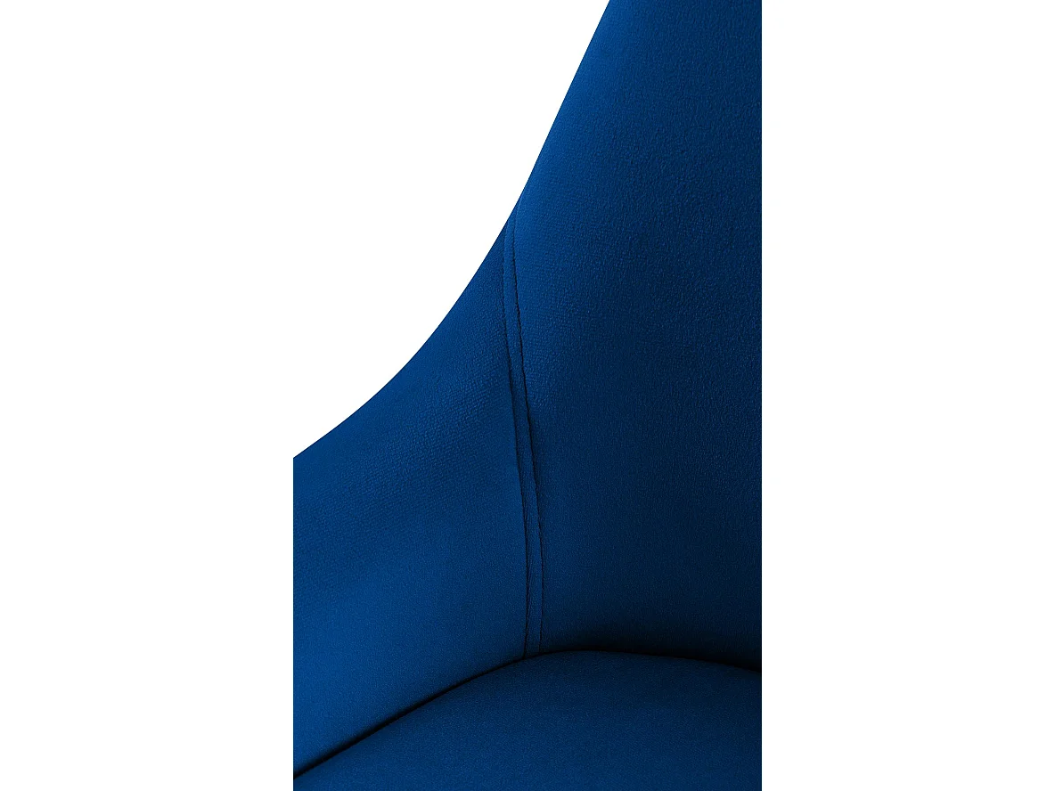 Lot de 2  chaise salle à manger - Velours - Bleu foncé - Elmira
