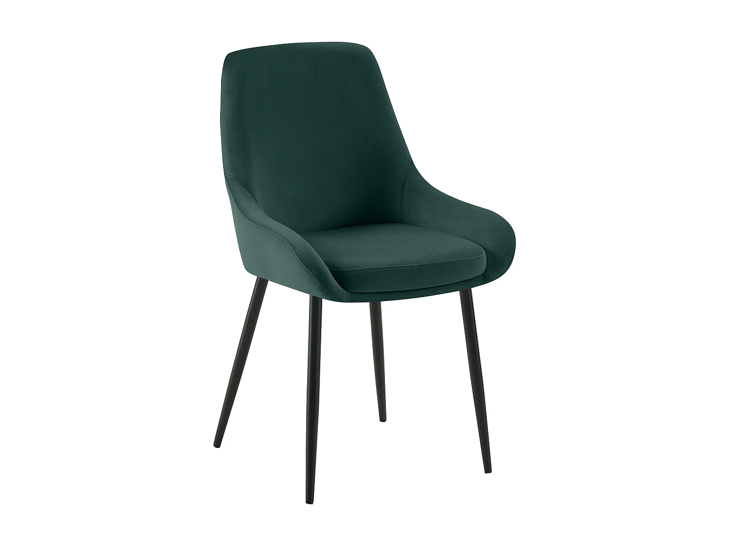 Lot de 2  chaise salle à manger - Velours - Vert - Elmira