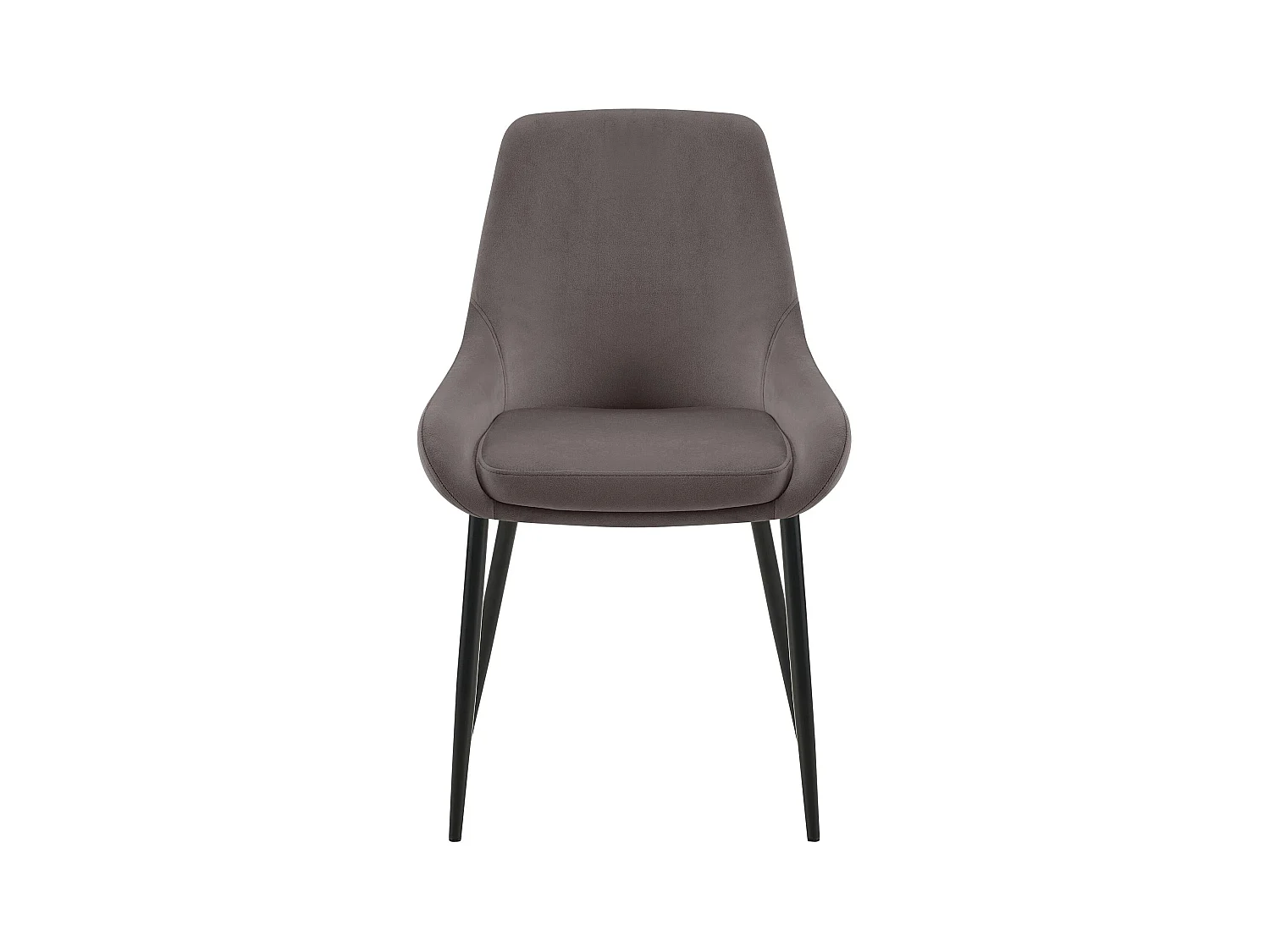 Lot de 2  chaise salle à manger - Velours - Anthracite - Elmira