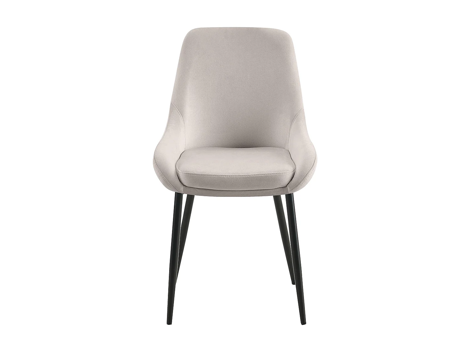 Lot de 2  chaise salle à manger - Velours - Gris - Elmira