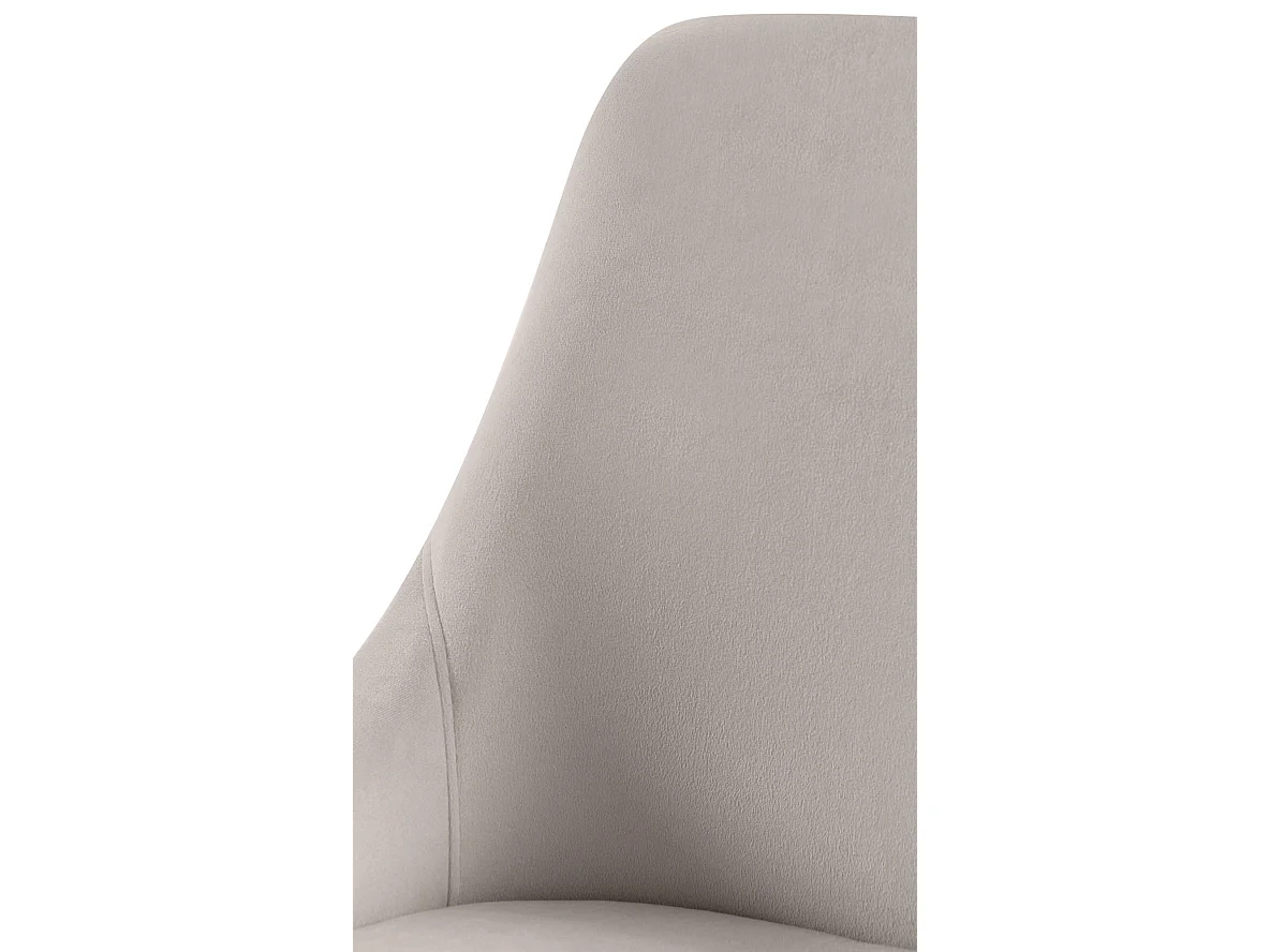 Lot de 2  chaise salle à manger - Velours - Gris - Elmira