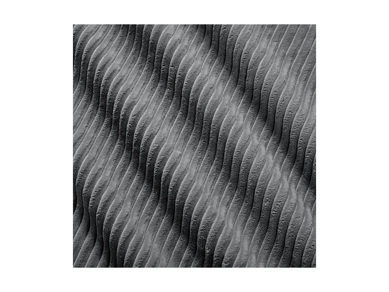 Canapé 3 places modulable en Velours côtelé - avec 3 oreillers - 298x103x75cm - Gris