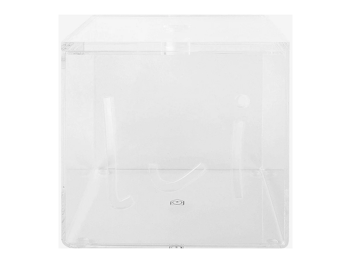 Habitat - Boîte en acrylique - 14 x 14 x 12,5 cm - Transparent (Lot de 4) - Espresso