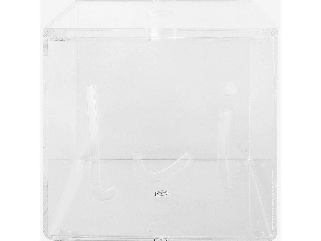 Habitat - Boîte en acrylique - 14 x 14 x 12,5 cm - Transparent (Lot de 4) - Espresso