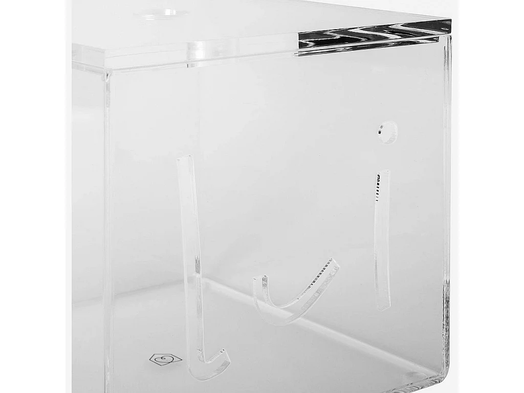 Habitat - Boîte en acrylique - 14 x 14 x 12,5 cm - Transparent (Lot de 4) - Espresso