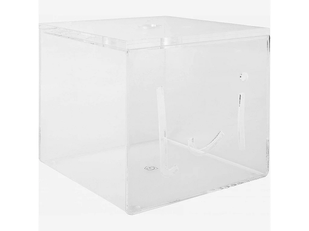 Habitat - Boîte en acrylique - 14 x 14 x 12,5 cm - Transparent (Lot de 4) - Espresso
