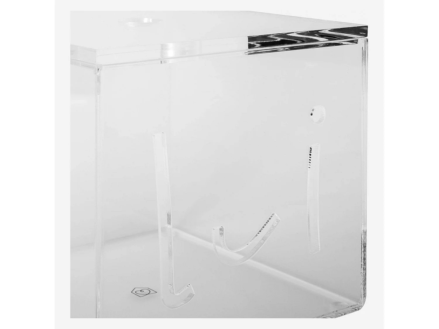 Habitat - Boîte en acrylique - 14 x 14 x 12,5 cm - Transparent (Lot de 4) - Espresso