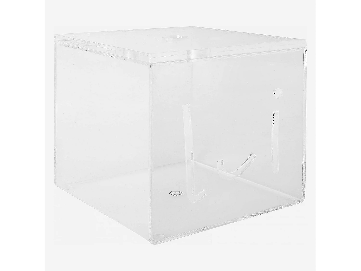 Habitat - Boîte en acrylique - 14 x 14 x 12,5 cm - Transparent (Lot de 4) - Espresso