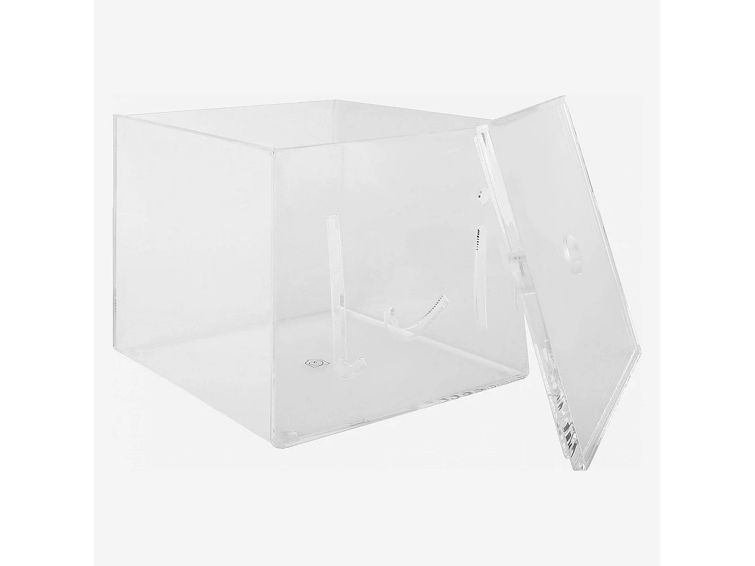 Habitat - Boîte en acrylique - 14 x 14 x 12,5 cm - Transparent (Lot de 4) - Espresso