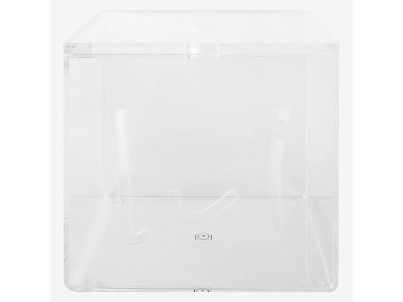 Habitat - Boîte en acrylique - 14 x 14 x 12,5 cm - Transparent (Lot de 4) - Espresso