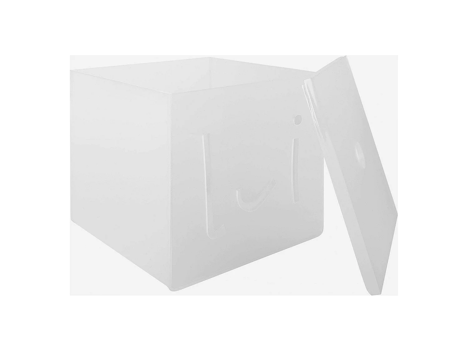 Habitat - Boîte de rangement - Transparent - 14 x 14 x 12,5 cm (Lot de 4) - Espresso
