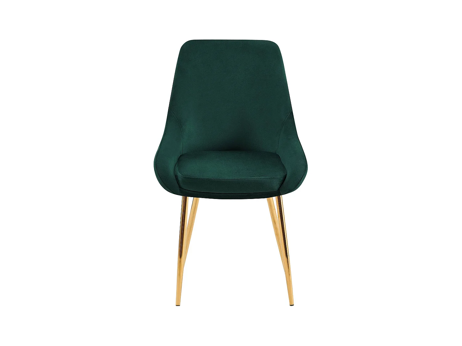 Lot de 2  chaise salle à manger - Velours - Vert - Elmira