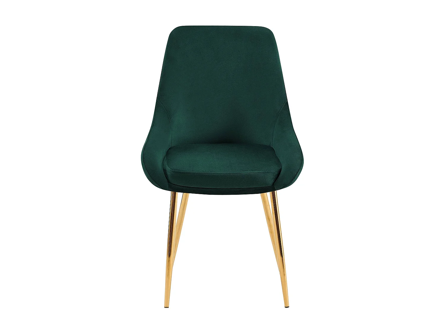 Lot de 2  chaise salle à manger - Velours - Vert - Elmira