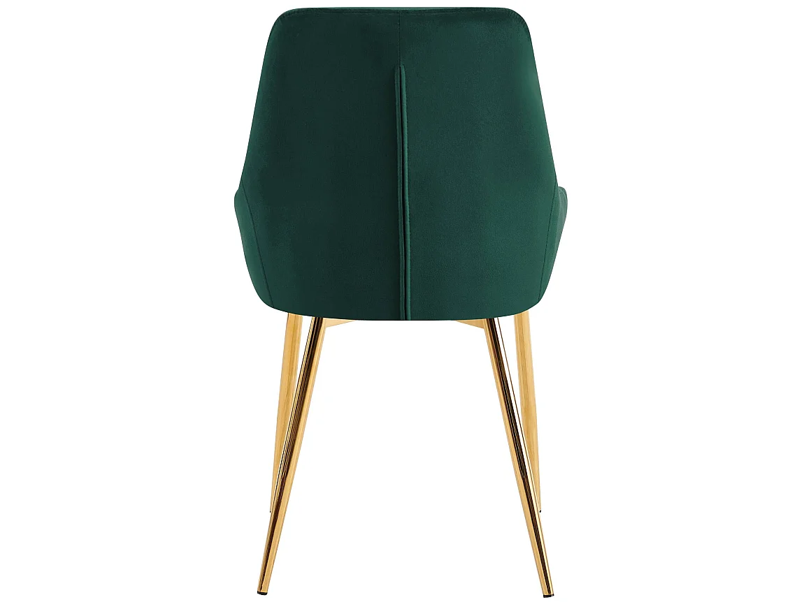 Lot de 2  chaise salle à manger - Velours - Vert - Elmira