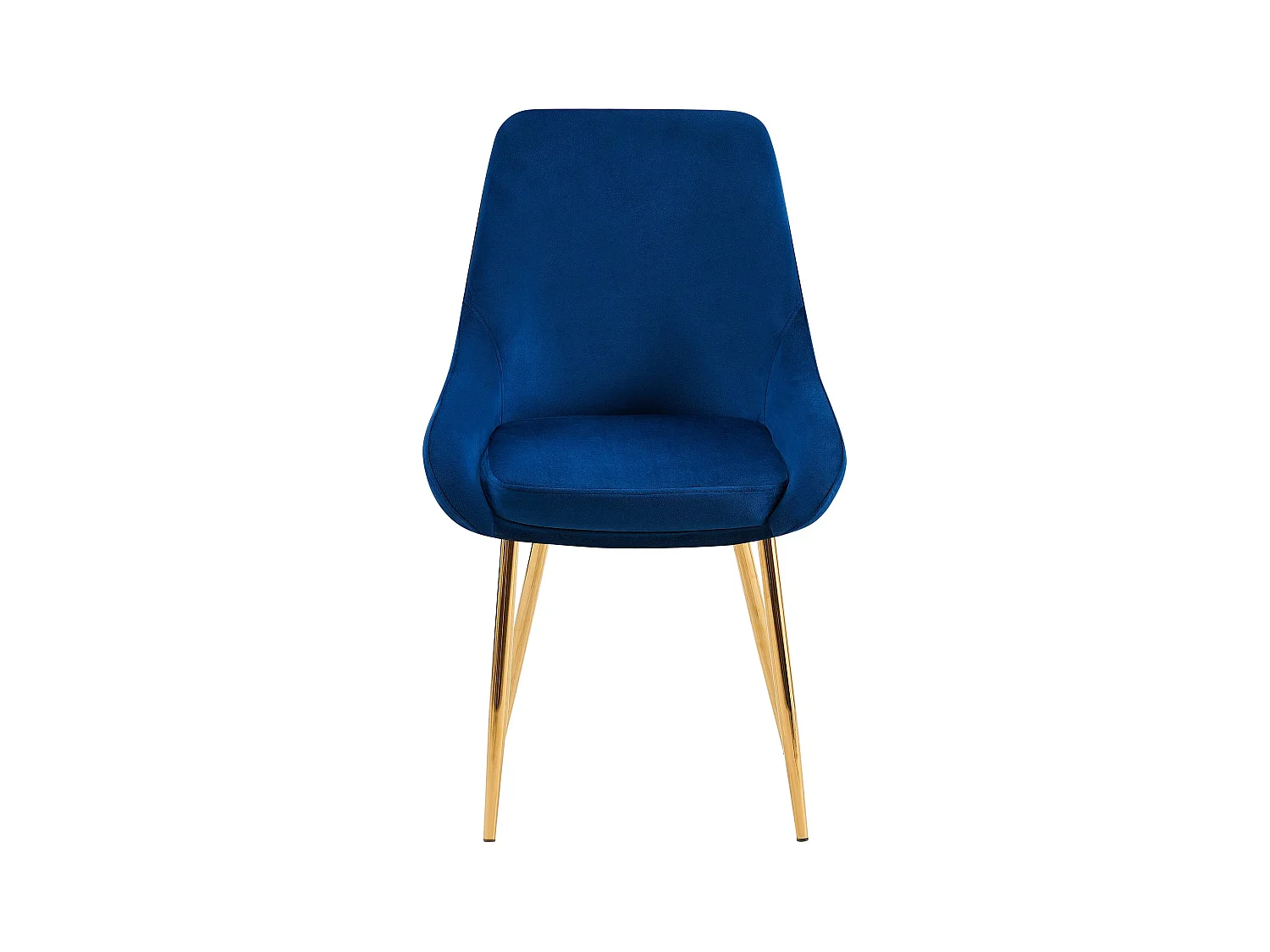 Lot de 2  chaise salle à manger - Velours - Bleu foncé - Elmira