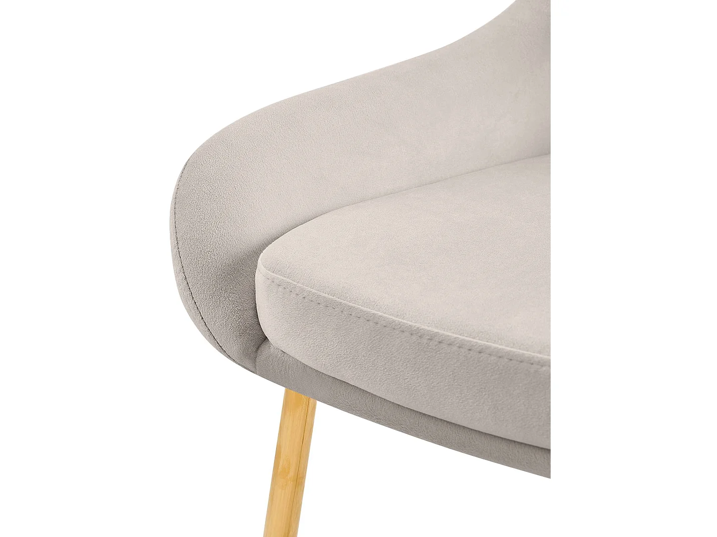 Lot de 2  chaise salle à manger - Velours - Gris - Elmira