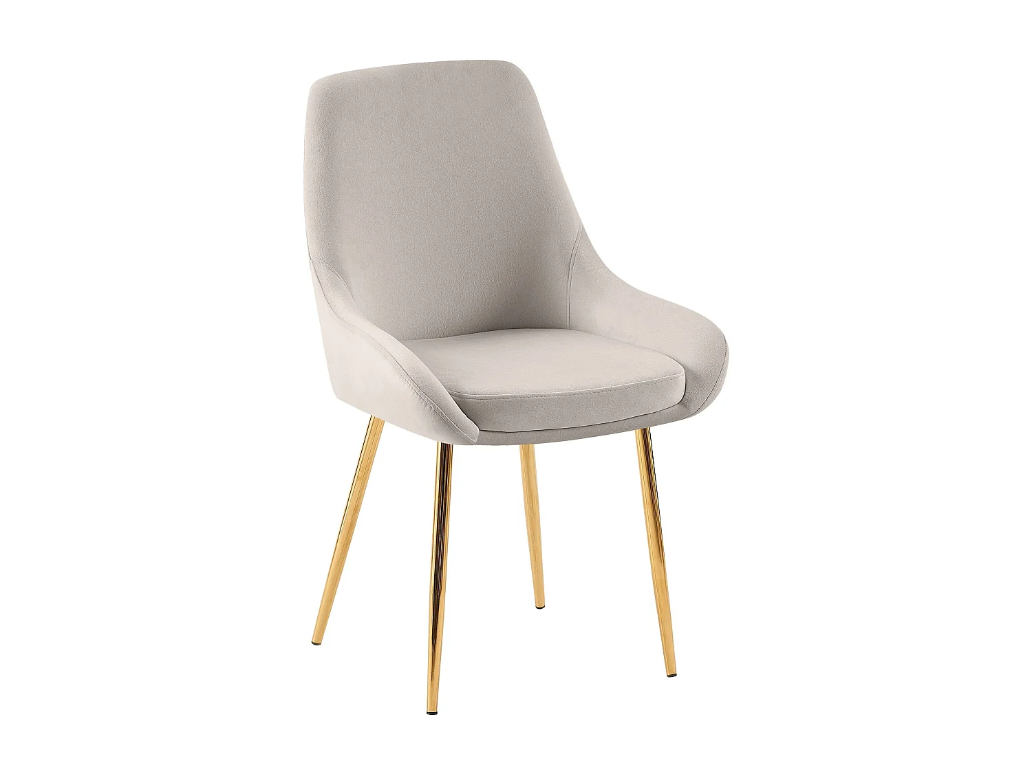 Lot de 2  chaise salle à manger - Velours - Gris - Elmira