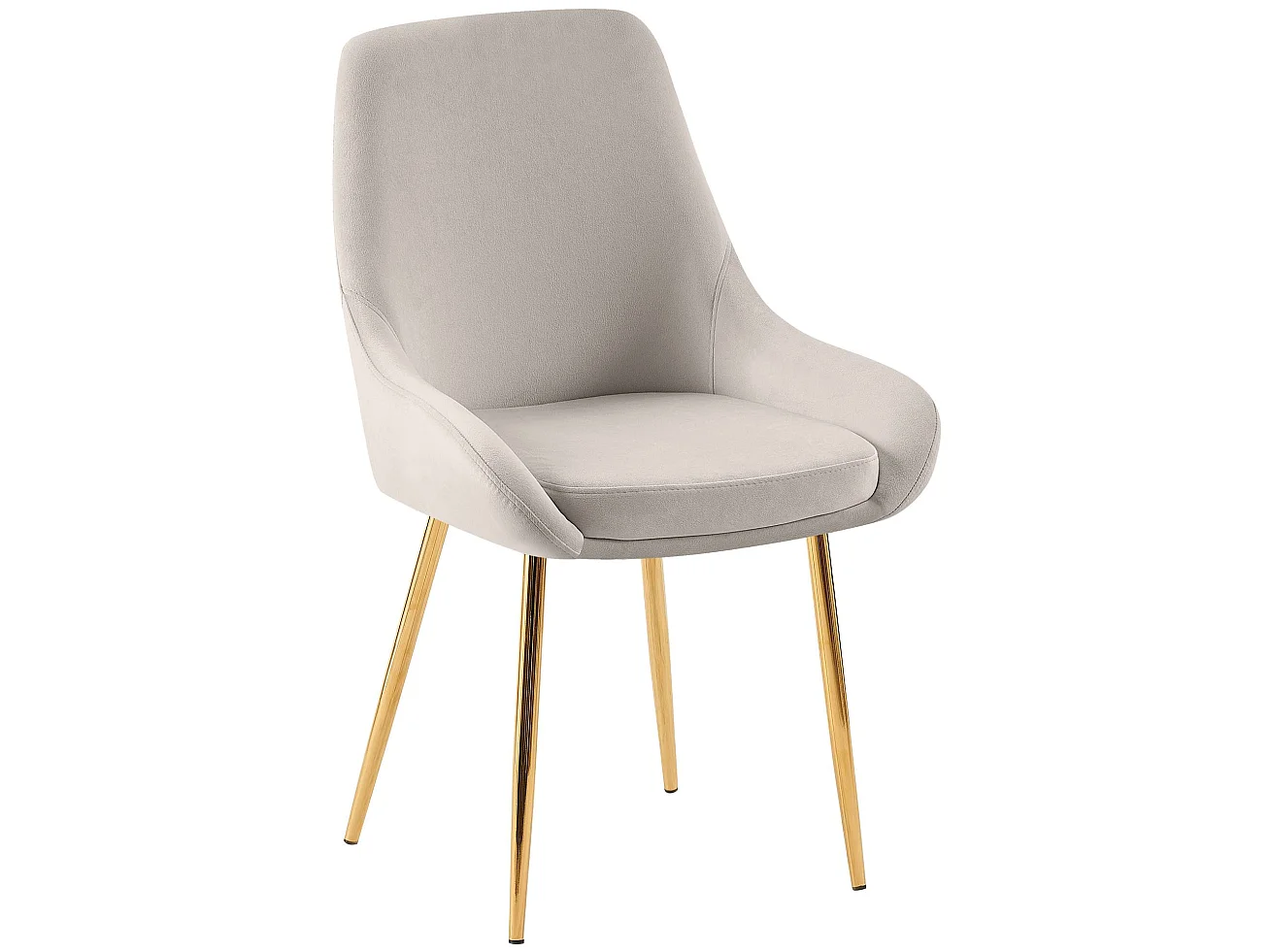 Lot de 2  chaise salle à manger - Velours - Gris - Elmira