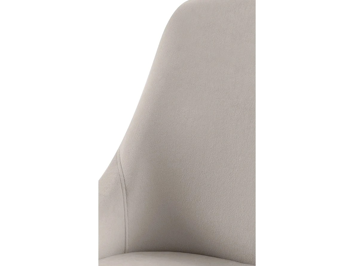 Lot de 2  chaise salle à manger - Velours - Gris - Elmira