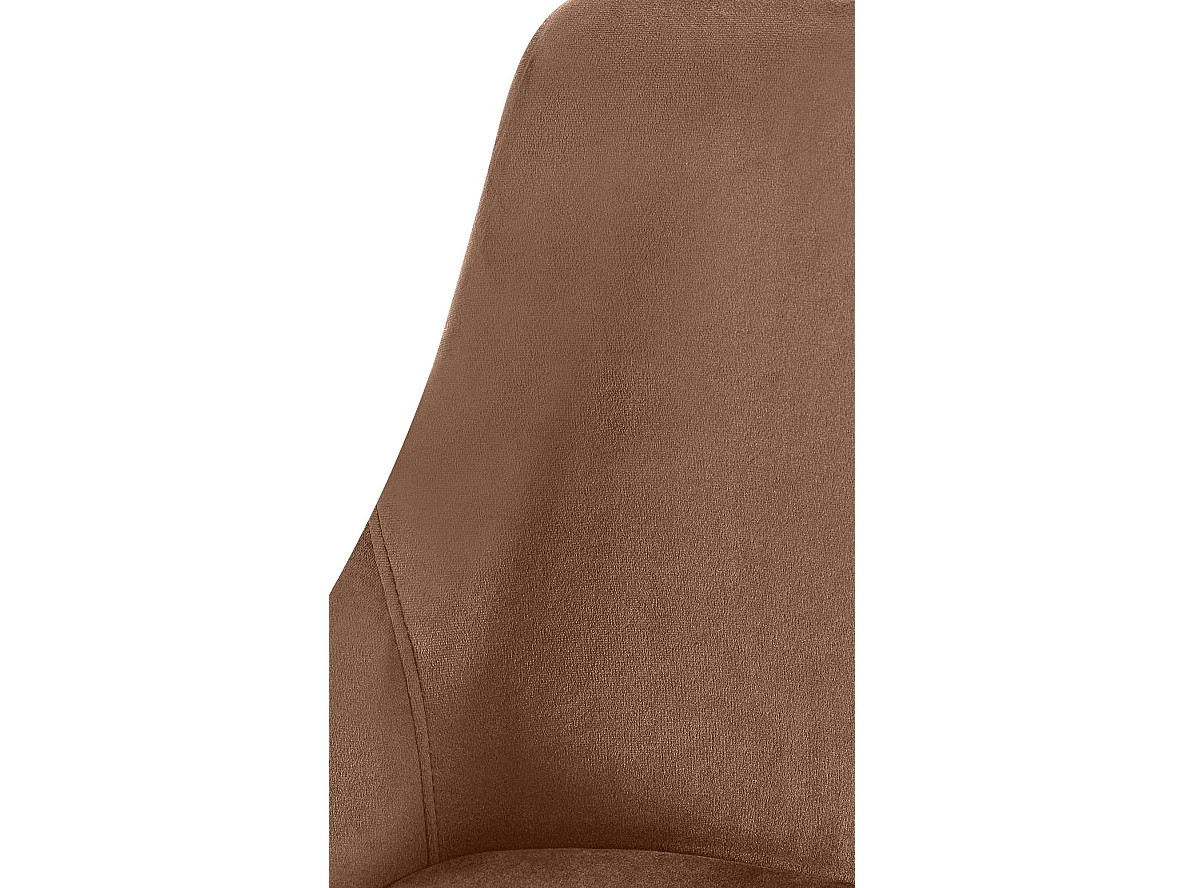 Lot de 2  chaise salle à manger - Velours - Marron - Elmira