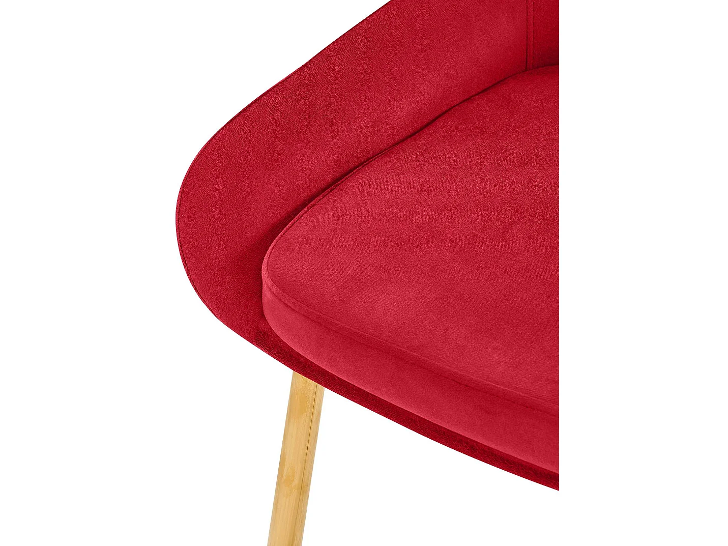 Lot de 2  chaise salle à manger - Velours - Rouge - Elmira