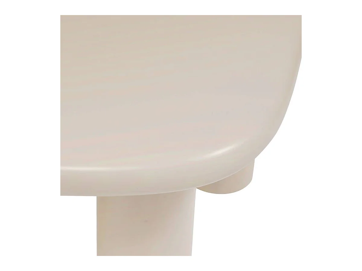 Lot de 2 tables basse coloris ivoire - Longueur 80/100 x largeur 46,5/60 x Hauteur 30/40 cm