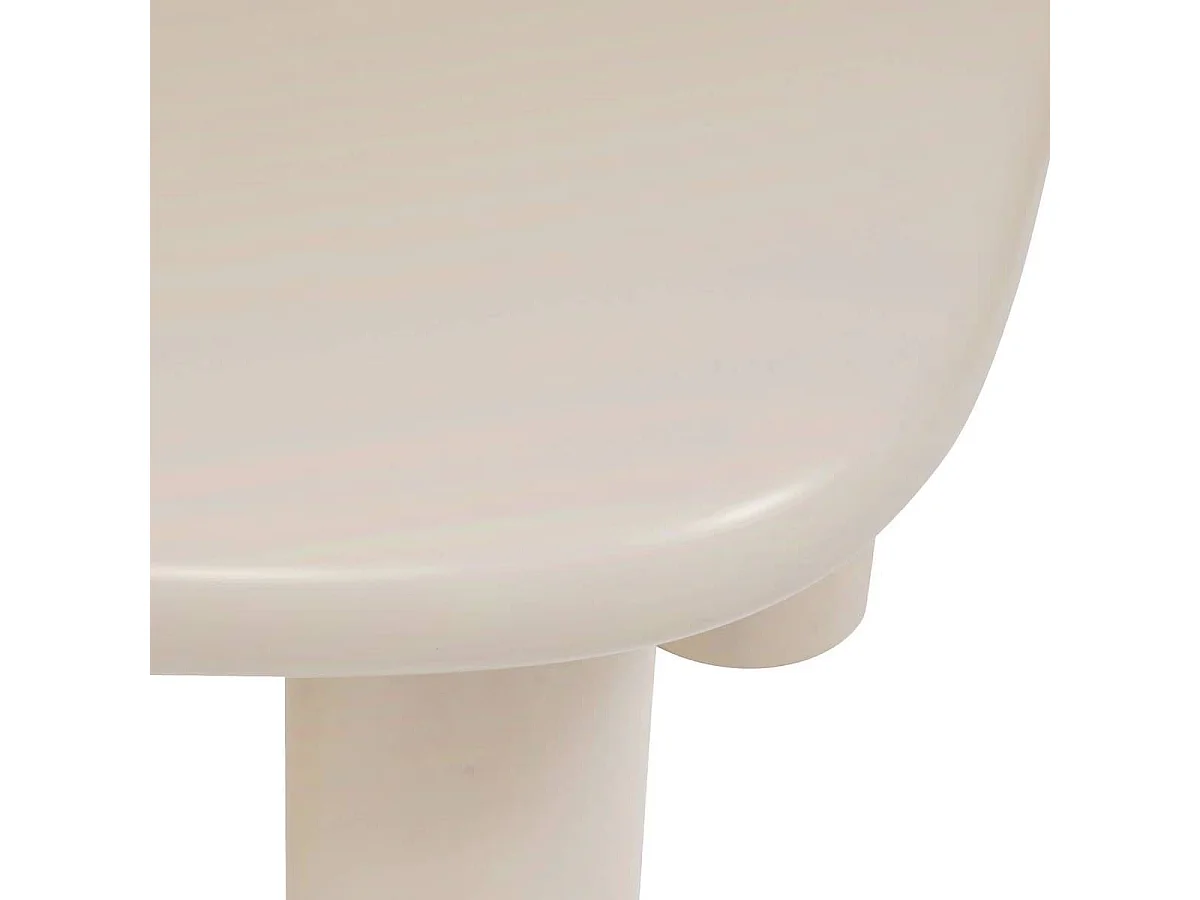 Lot de 2 tables basse coloris ivoire - Longueur 80/100 x largeur 46,5/60 x Hauteur 30/40 cm