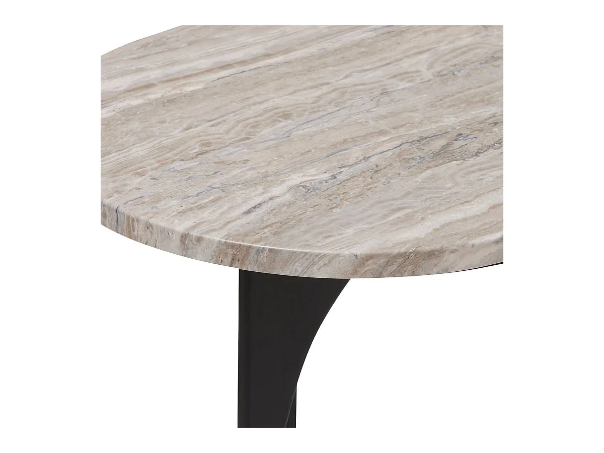 Table d'appoint Console métal et MDF effet marbre - Longueur 140 x largeur 34 x Hauteur 79,5 cm