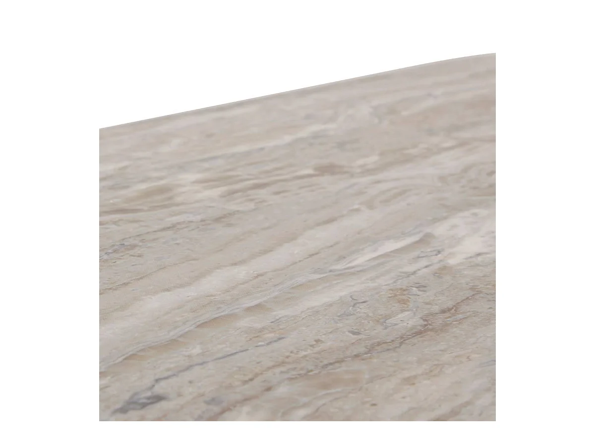 Table d'appoint Console métal et MDF effet marbre - Longueur 140 x largeur 34 x Hauteur 79,5 cm