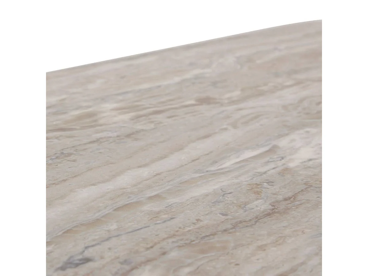 Table d'appoint Console métal et MDF effet marbre - Longueur 140 x largeur 34 x Hauteur 79,5 cm