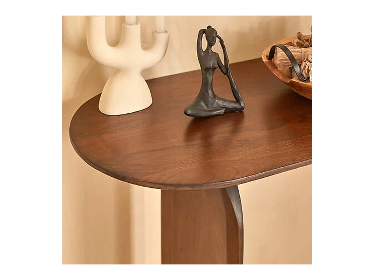 Table d'appoint console en bois d'acacia - Longueur 110 x largeur 45 x Hauteur 77 cm