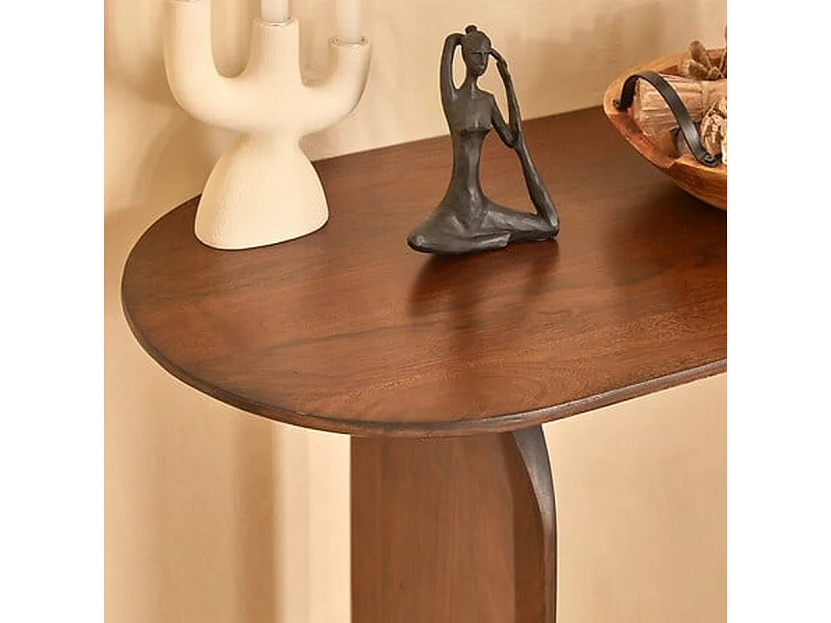 Table d'appoint console en bois d'acacia - Longueur 110 x largeur 45 x Hauteur 77 cm