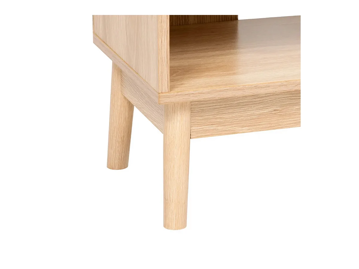 Meuble sous-lavabo SDB 2 portes coloris effet bois clair - Longueur 60 x largeur 30 x Hauteur 80 cm