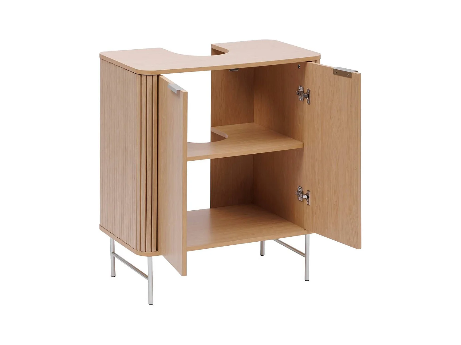 Meuble sous-lavabo salle de bas 2 portes - Longueur 70 x largeur 40 x Hauteur 80 cm