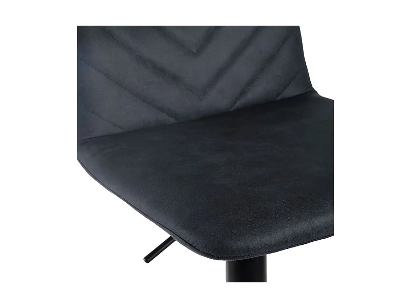 Lot 2 tabourets de bar réglables en microfibre anthracite - COBY 2