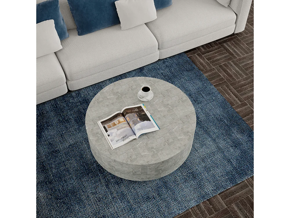 Orbis, Tavolino da salotto Grigio (85cm X 85cm H. 28cm)| Duzzle