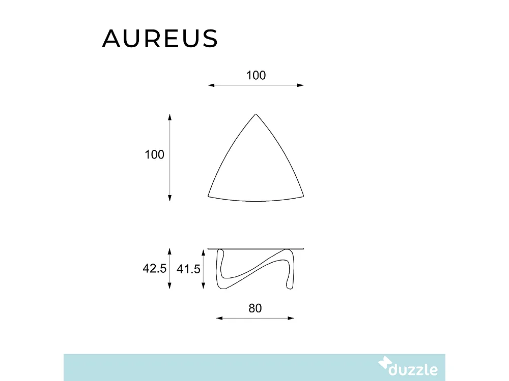 Aureus, Tavolino da salotto Beige (100cm X 100cm H. 42.5cm)| Duzzle