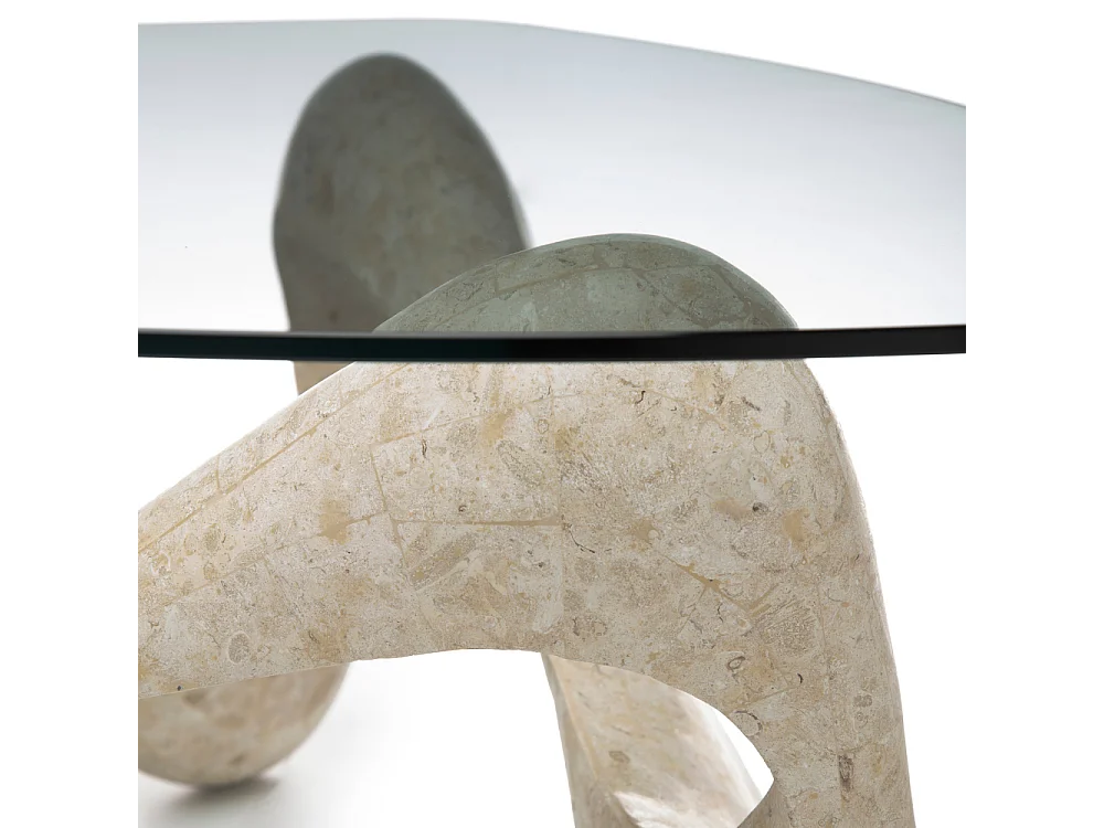 Aureus, Tavolino da salotto Beige (100cm X 100cm H. 42.5cm)