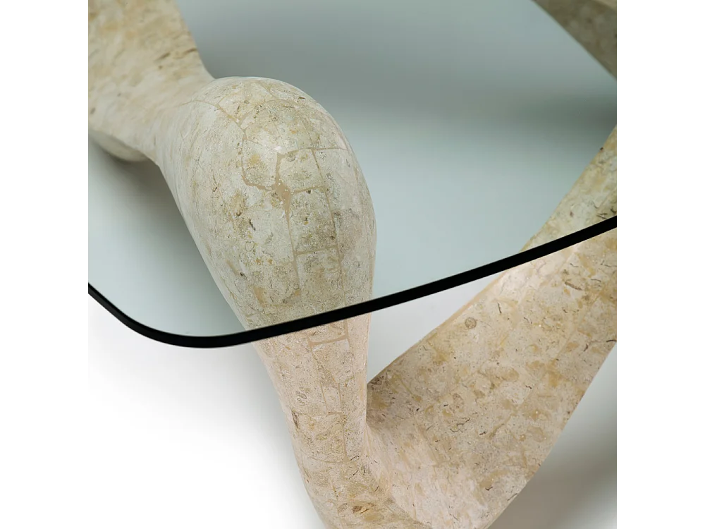 Aureus, Tavolino da salotto Beige (100cm X 100cm H. 42.5cm)