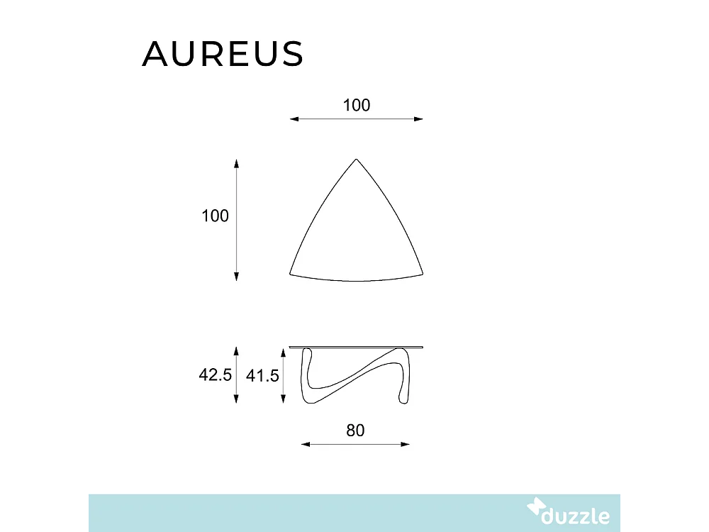 Aureus, Tavolino da salotto Beige (100cm X 100cm H. 42.5cm)