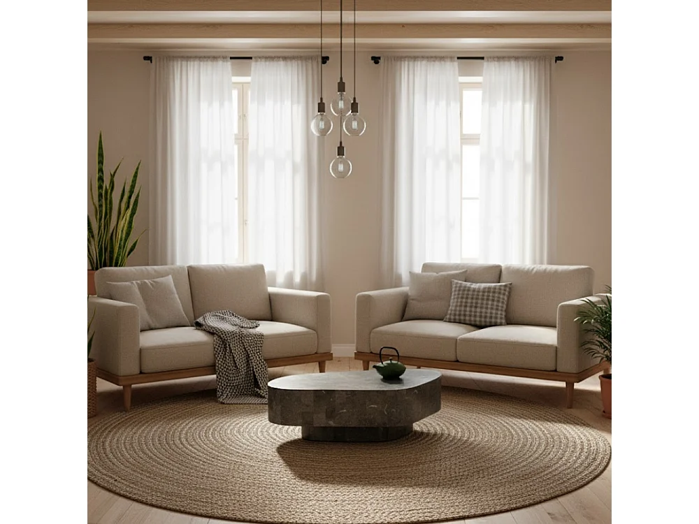 Lyra, Tavolino da salotto Grigio (52cm X 100cm H. 28cm)| Duzzle