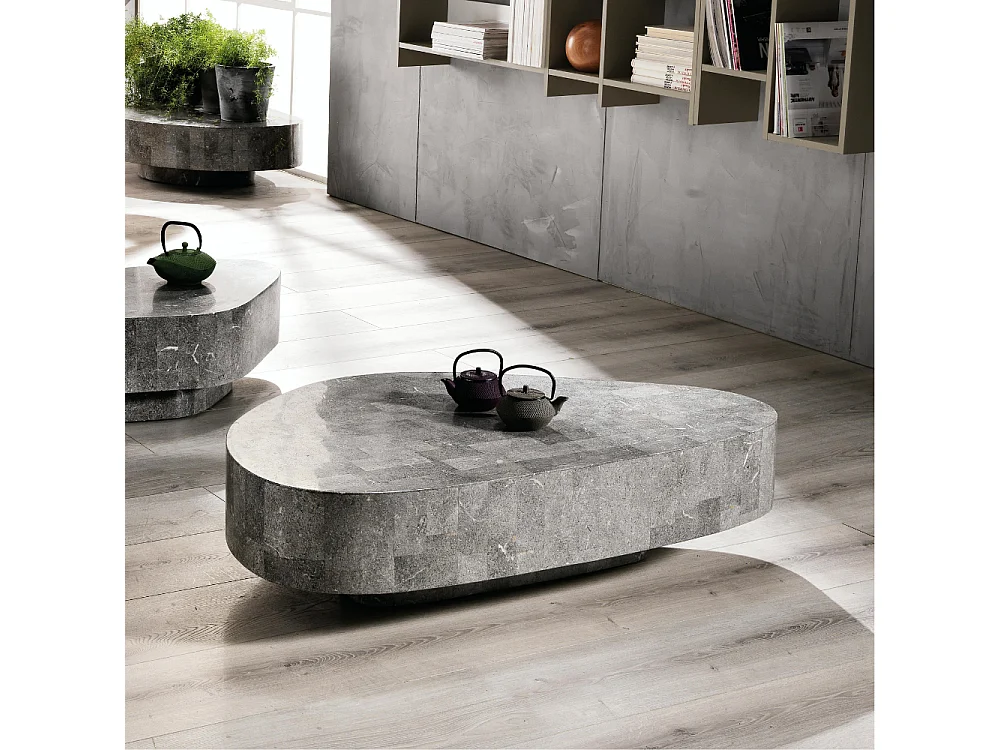 Lyra, Tavolino da salotto Grigio (52cm X 100cm H. 28cm)| Duzzle