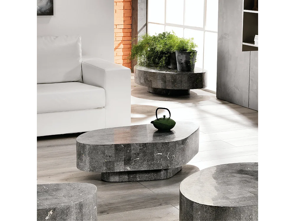 Lyra, Tavolino da salotto Grigio (52cm X 100cm H. 28cm)