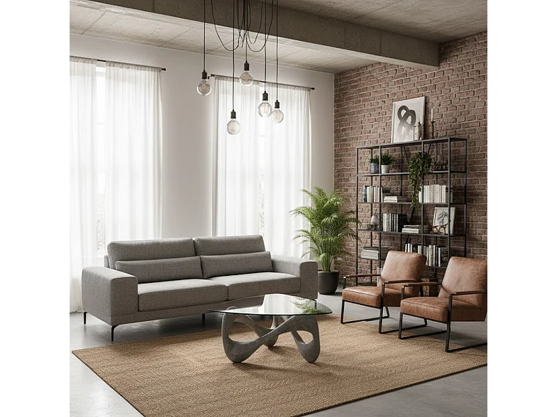 Aureus, Tavolino da salotto Grigio (100cm X 100cm H. 42.5cm)